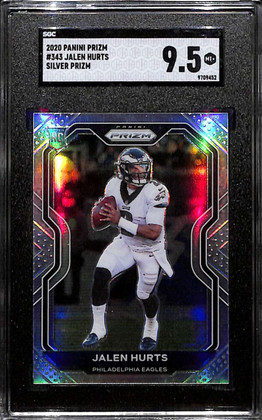 2020 Panini Prizm Prizms Silver Refractor 343 Jalen Hurts Rookie SGC 9.5 MT+