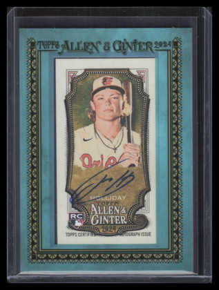 2024 Topps Allen and Ginter Mini Autographs Blue Jackson Holliday RC Auto 1/50