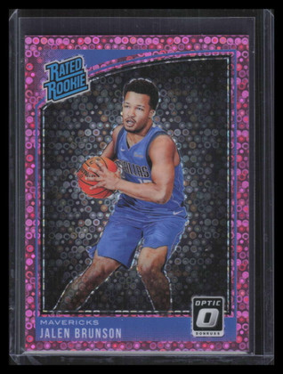 2018-19 Donruss Optic Fast Break Pink 179 Jalen Brunson RR Rated Rookie 19/20