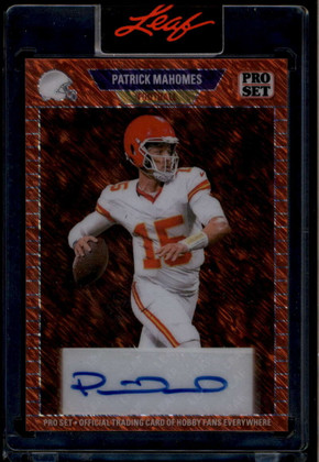 2025 Leaf Collective '89 Pro Set Autographs Orange Patrick Mahomes Auto 1/1
