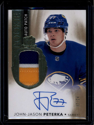 2021-22 The Cup Gold 182 J. J. John-Jason Peterka RC Patch Auto 17/24