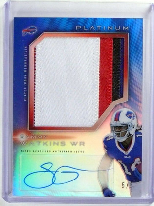2014 Topps Platinum Sammy Watkins autograph auto 4cl patch rc rookie #5/5