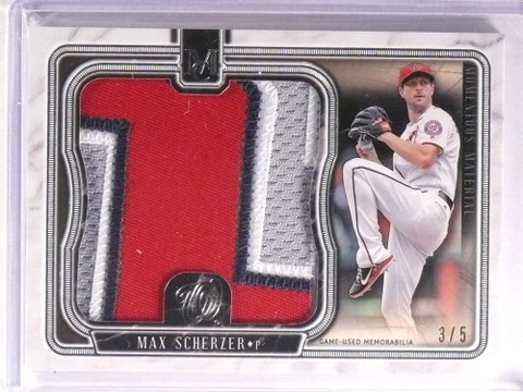 2018 Topps Museum Collection Momentous Max Scherzer jumbo patch #D3/5