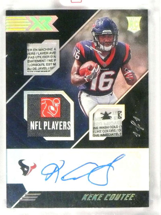 2018 Panini XR Keke Coutee autograph auto tag patch rc rookie #D 1/1 #188