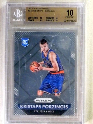 2015-16 Panini Prizm Kristaps Porzingis rc rookie #348 BGS 10 Pristine