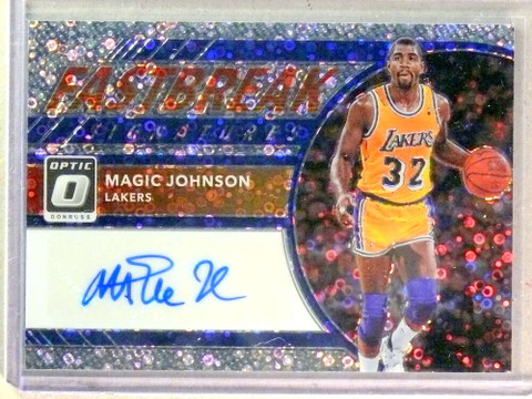 2017-18 Donruss Optic Basketball Fastbreak Disco Magic Johnson Autograph