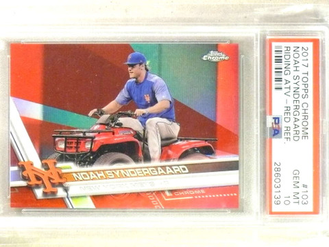 2017 Topps Chrome Red Refractor Variation  Noah Syndergaard #2/5 PSA 10