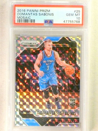 2016-17 Panini Prizm Mosaic Domantas Sabonis rc rookie #25 PSA 10 