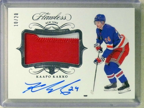 2019-20 Flawless Kaapo Kakko Patch Jersey Rookie RC Autograph Auto #10/20