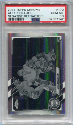 2021 Topps Chrome Negative Refractor 170 Alex Kirillof Rookie PSA 10 GEM MT