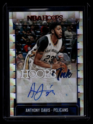 2017-18 Hoops Ink Red 46 Anthony Davis Auto 10/25