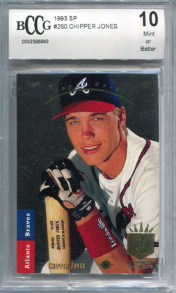 1993 SP 280 Chipper Jones FOIL BCCG 10 MINT or BETTER READ