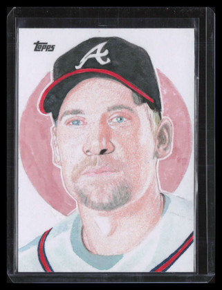 2022 Topps Sketch Card John Smoltz Auto Roy Cover Auto 1/1