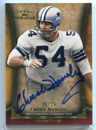 2011 Topps Five Star Veteran Autographs Gold FSSCH Chuck Howley Auto 6/25