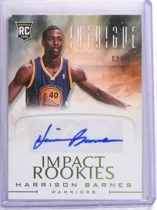12-13 Panini Intrigue Impact Rookies Harrison Barnes autograph auto rc #D2/10