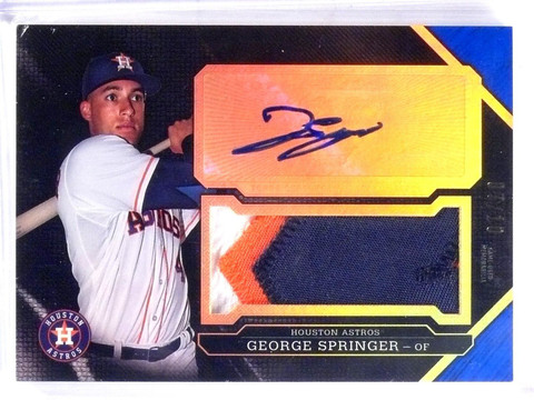 2016 Topps Triple Threads Sapphire George Springer auto 3clr patch #D07/10
