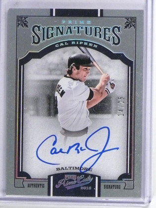 2016 Panini Prime Cuts Signatures Cal Ripken Jr. Autograph auto #D14/25