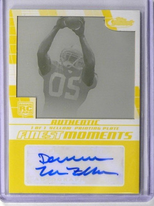 2008 Topps Finest Moments Printing Plate Darren Mcfadden auto rookie #D 1/1