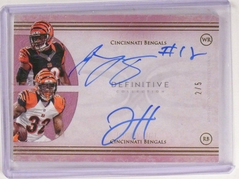 2015 Topps Definitive A.J. Green & Jeremy Hill autograph auto #D2/5