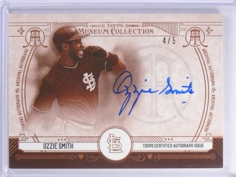 2015 Topps Museum Archival Sepia Ozzie Smith autograph auto #D4/5
