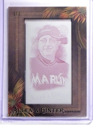 2016 Topps Allen & Ginter Mini Printing Plate Laurence Leavy #D1/1 #45