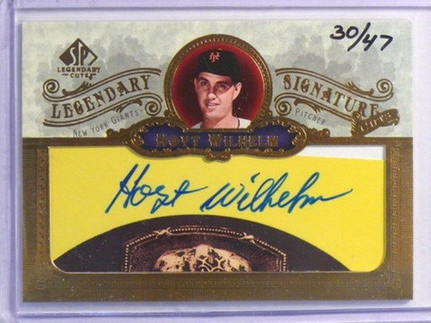 2006 Sp Legendary Cuts Hoyt Wilhelm auto autograph #D30/47 #LC-WI