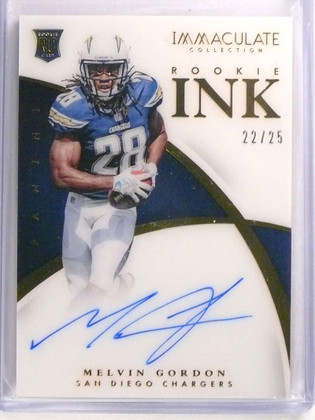 2015 Immaculate Rookie Ink Melvin Gordon autograph auto rc #D22/25