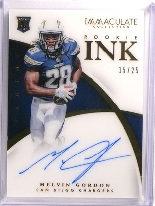 2015 Immaculate Rookie Ink Melvin Gordon autograph auto rc #D15/25