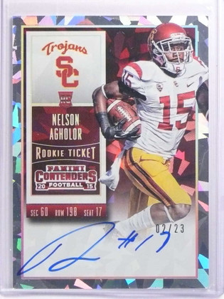2015 Contenders Draft Cracked Ice Nelson Agholor autograph rc #D2/23