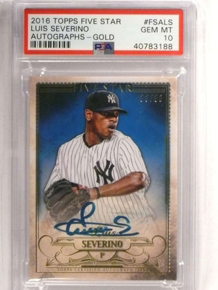 2016 Topps Five Star Luis Severino autograph auto #D33/50 PSA 10 GEM MINT