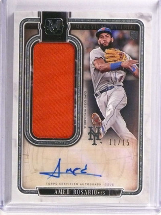 2018 Topps Museum Collection Amed Rosario autograph patch rookie #D11/15