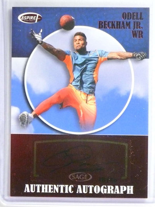 2015 Sage Aspire Odell Beckham Jr. autograph auto rc rookie #D18/20 #2