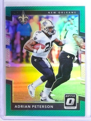 2017 Donruss Optic Green Emerald Prizm Adrian Peterson #D2/5 #82