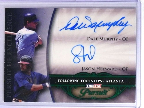 2010 TRISTAR Pursuit Green Heyward Dale Murphy Rookie Autograph #D25/25