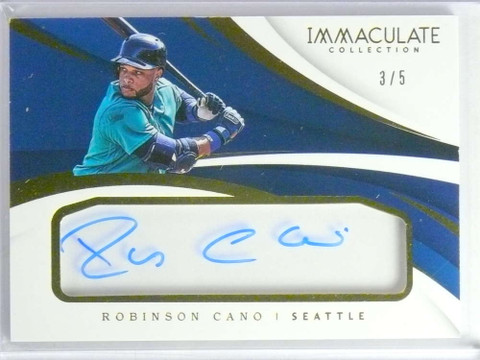  2018 Panini Immaculate Robinson Cano autograph auto #D3/5 #IA-RC