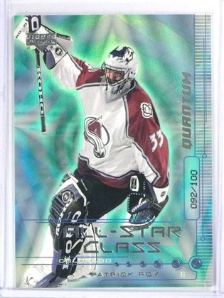 1999-00 Upper Deck Quantum All-Star Class Silver Patrick Roy #D92/100 #AS2