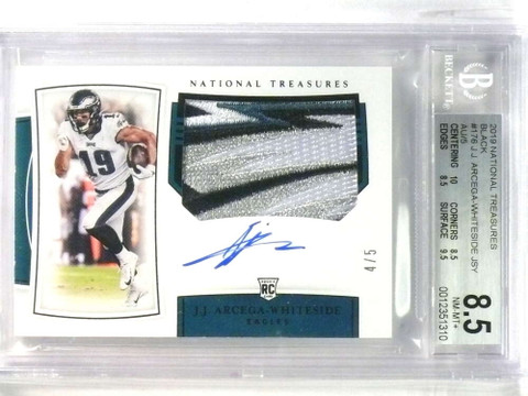 2019 National Treasures Black J.J. Arcega-Whiteside auto patch rc #D4/5