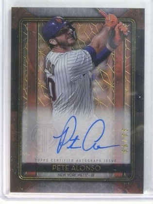 2020 Topps Tribute Iconic Pete Alonso autograph auto #D30/99
