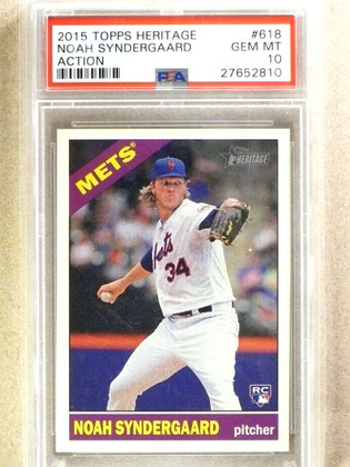 2015 Topps Heritage Action Noah Syndergaard rc rookie #618 PSA 10 GEM MINT