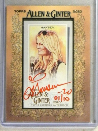 2020 Topps Allen Ginter Mini Framed Red Ink Courtney Hansen auto #01/10