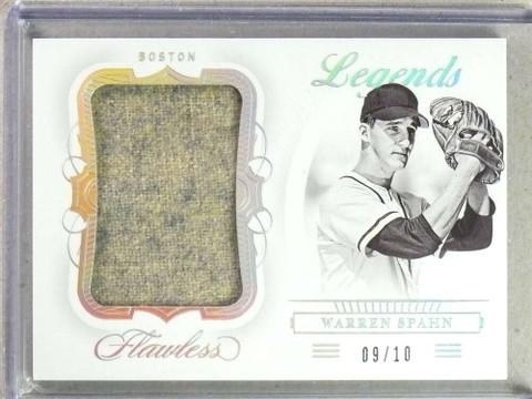 2020 Flawlewss Baseball Legends Warren Spahn jumbo Jersey #D09/10 #LJMWS