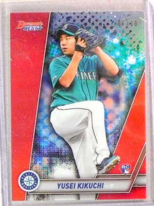 2019 Bowman's Best Red Refractor Yusei Kikuchi rc rookie #D01/10 #10