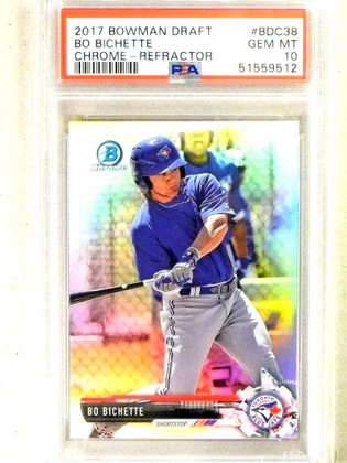 2017 Bowman Draft Chrome Refractor Bo Bichette rc roookie PSA 10 GEM MINT