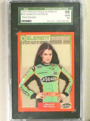 2010 Press Pass Element Red Border Danica Patrick rc rookie #59 SGC 98 GEM