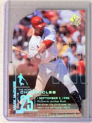 1999 SP Authentic Home Run Chronicles Die Cut Mark McGwire #08/70 #HR60