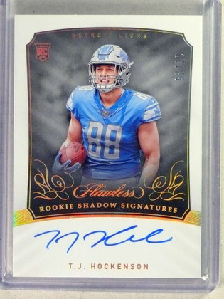 2019 Flawless Rookie Shadow Signatures T.J. Hockenson Autograph RC #D17/25