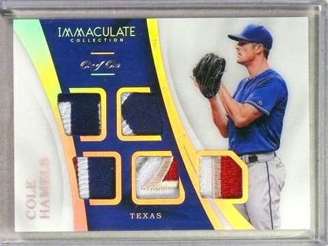 2017 Immaculate Collection Platinum Cole Hamels 5-Piece Patch #D1/1 #IMCH