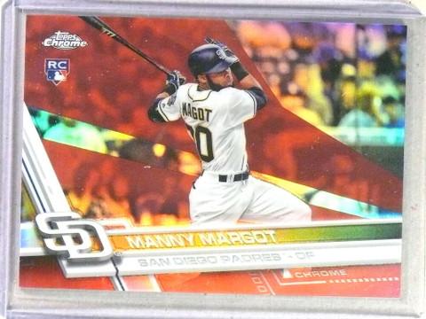 2017 Topps Chrome Red Refractor Mann Margot Rookie RC #D3/5 #197