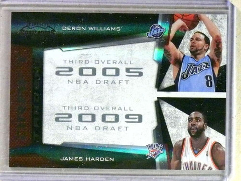 2009-10 Playoff Contenders Draft Tandems Black James Harden Williams #D/50