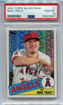 2020 Topps '85 Topps Silver Pack Chrome Refractor 85c1 Mike Trout PSA 10 GEM MT